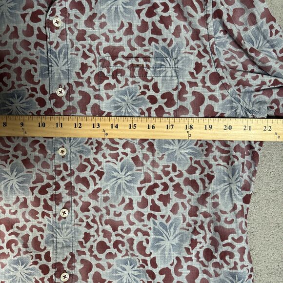 Tommy Bahama Jeans Shirt Men’s Size M Island Crafted Blue Red Floral Print L/S - Picture 10 of 14